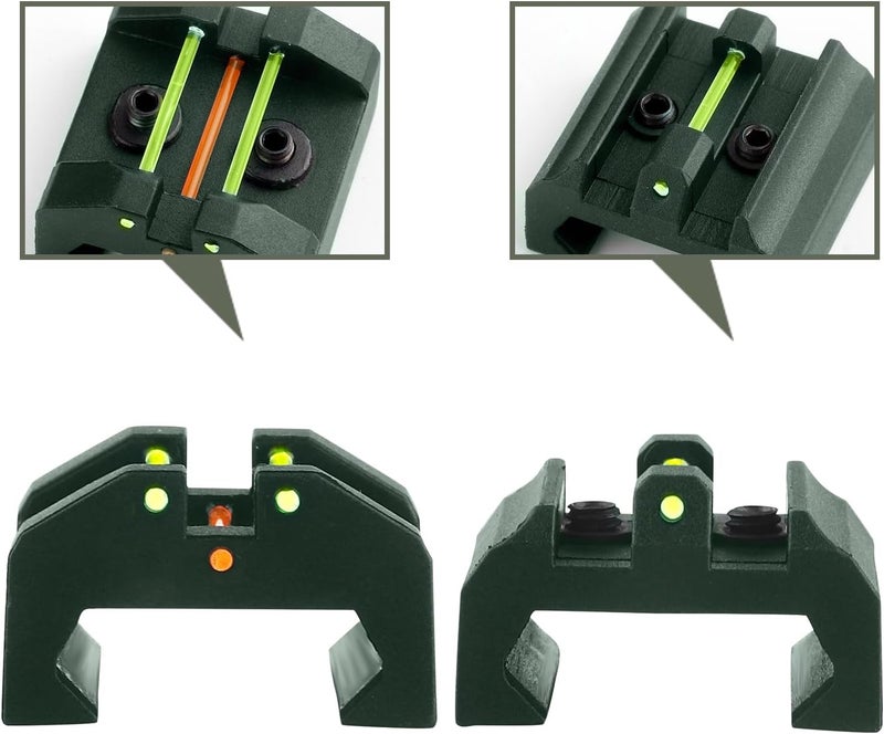 TPRCOL Low Baseline Fiber Optic Sight Front and Rear Sight - Image 1